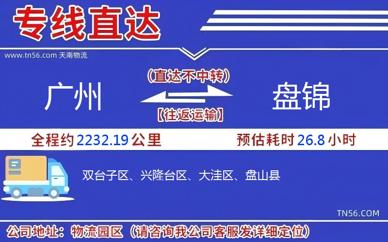 廣州到盤(pán)錦物流公司