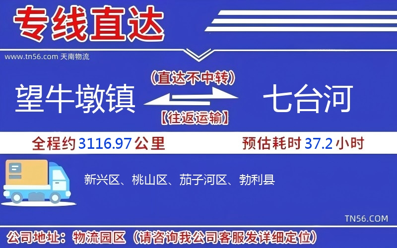 望牛墩鎮(zhèn)到七臺(tái)河物流公司