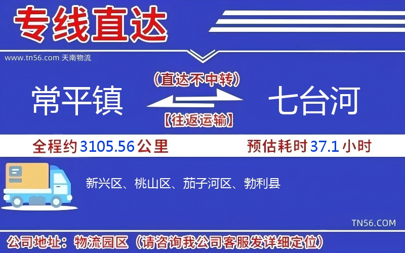 常平鎮到七臺河物流公司 常平鎮到七臺河物流公司