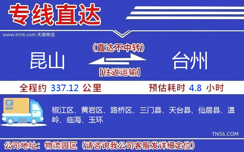 昆山到臺(tái)州物流公司 昆山到臺(tái)州物流公司