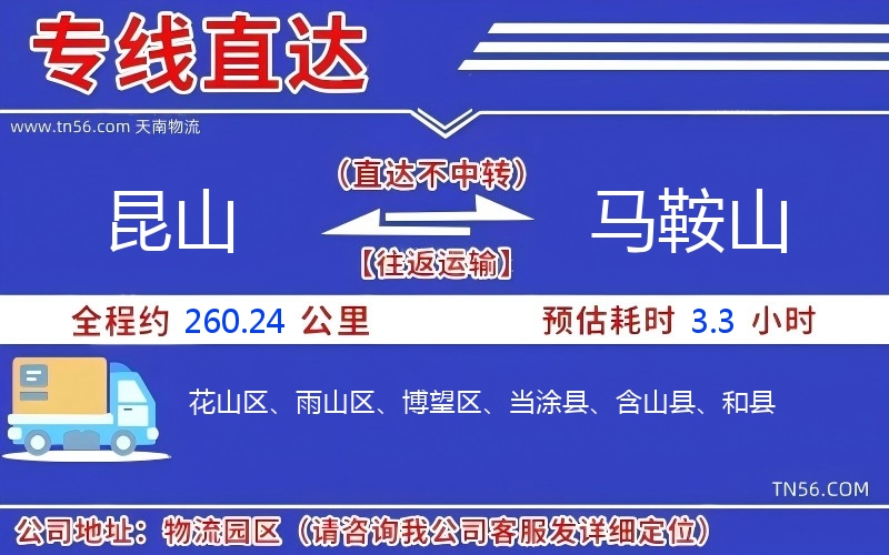 昆山到馬鞍山物流公司 昆山到馬鞍山物流公司