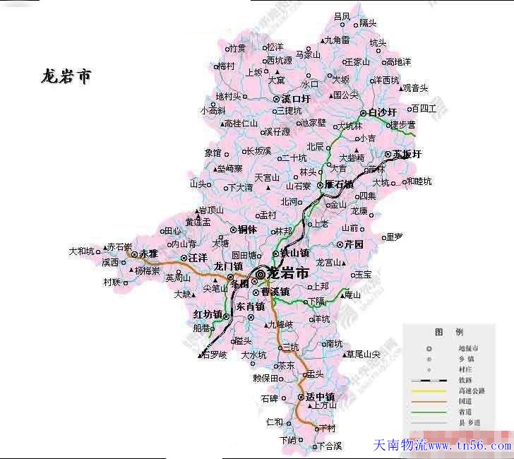 東莞到龍巖市地圖 www.cqliyang.com